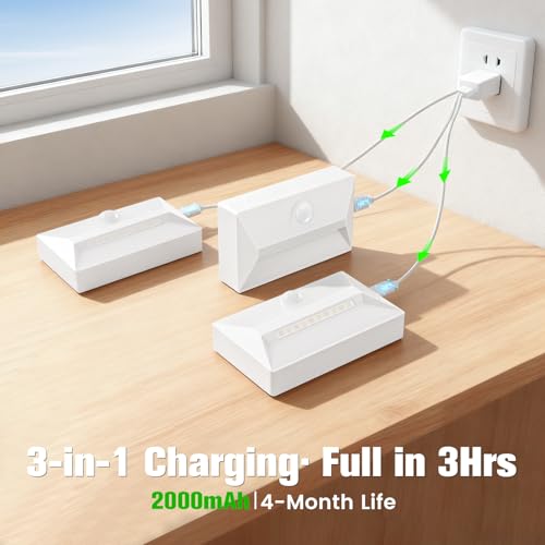 Motion Sensor Rechargeable Stair Lights (4 Count)