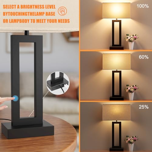 22" Tall Living Room Lamps for Night Stands (2 Count)