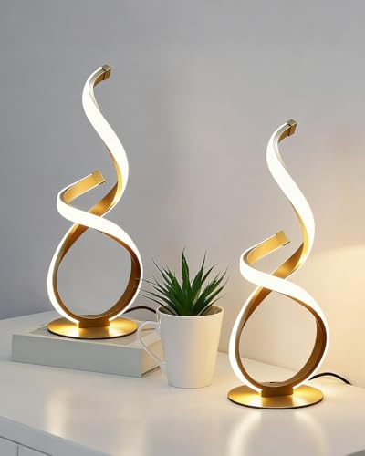 2 Pack Gold Cool Table Lamps (2 Count)