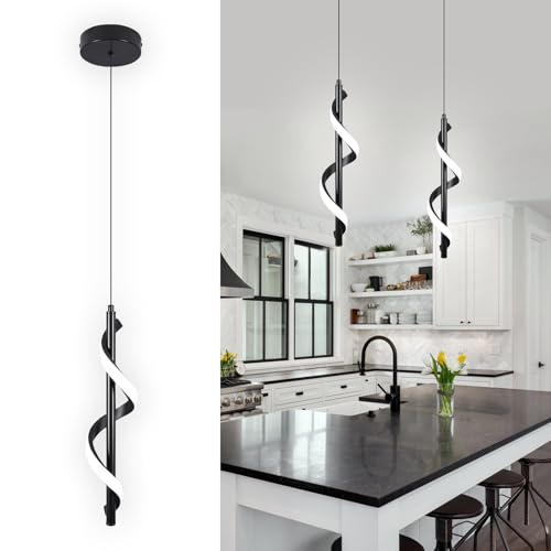 13W Modern Spiral Led Pendant Light Fixture