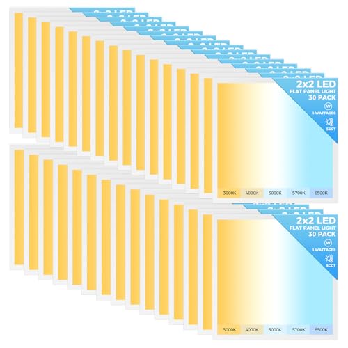 30 Pack 2x2 LED Flat Panel Light (30 Count)