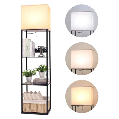 Floor Lamp with Shelves