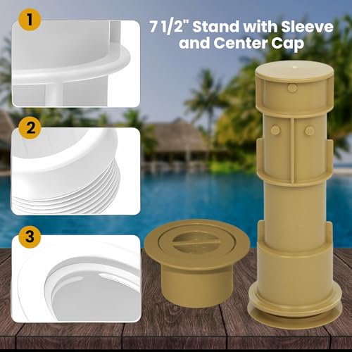 Heavy Duty Pro Premium Swimming Pool Umbrella Stand with Sleeve and Center Cap