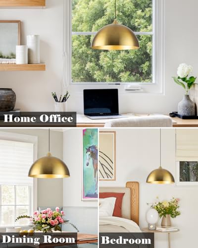 Gold Pendant Lights Kitchen Island 2 Pack
