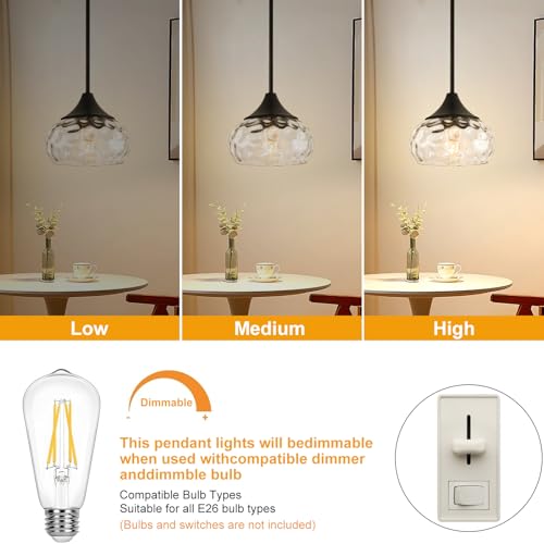 2 Pack Modern Pendant Lights Kitchen Island