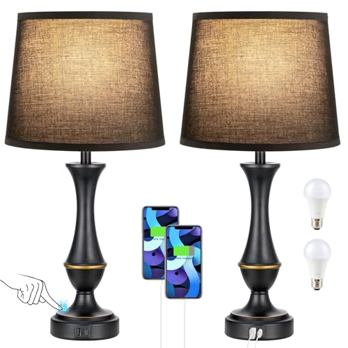 Touch Lamps for Nightstand (2 Count)