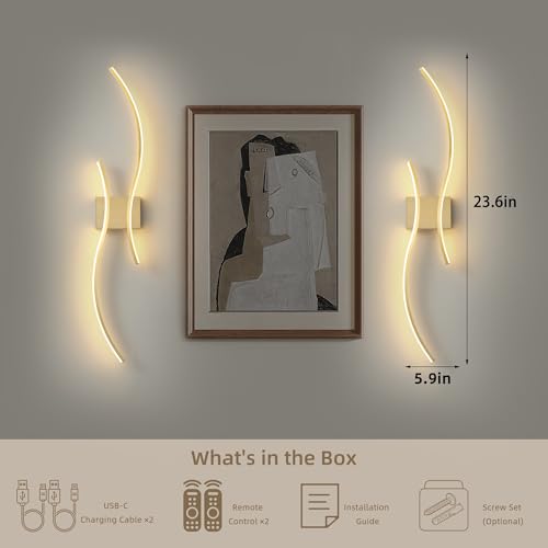 Wireless Wall Sconces Set of Two (2 Count)