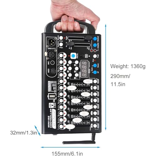 Battery DMX Controller Wireless with MIDI