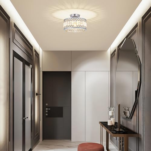 Crystal Chrome Ceiling Light