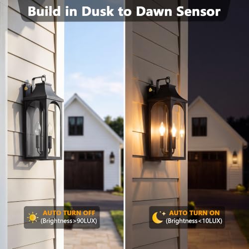 17 Inch Dusk to Dawn Outdoor Wall Lights