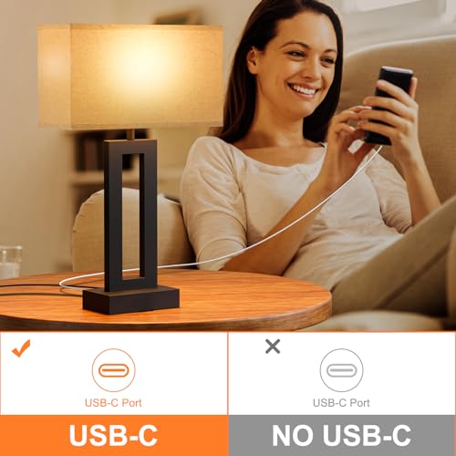 19.6" Touch Lamps for Nightstand (2 Count)