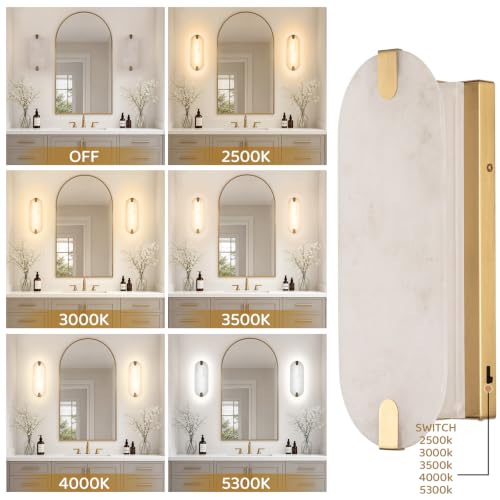 14.17 Inch Natural Alabaster Wall Sconce