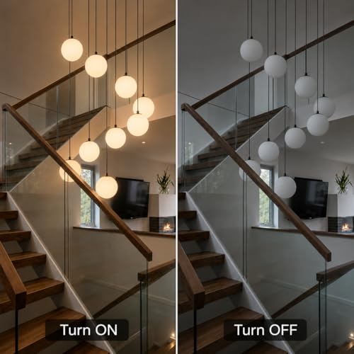 Gold Globe High Ceiling Chandelier (Gold / 9-Light)