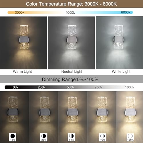 Brushed Nickel Crystal Wall Sconce