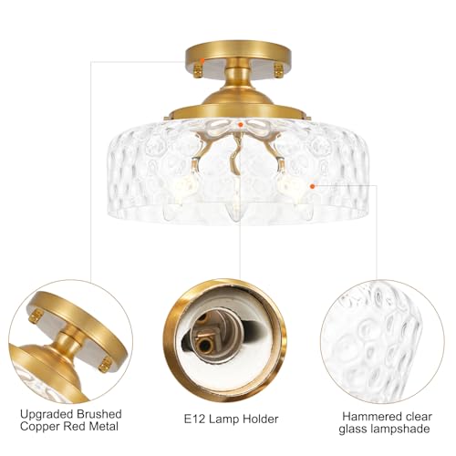 Gold Semi Flush Mount Ceiling Light