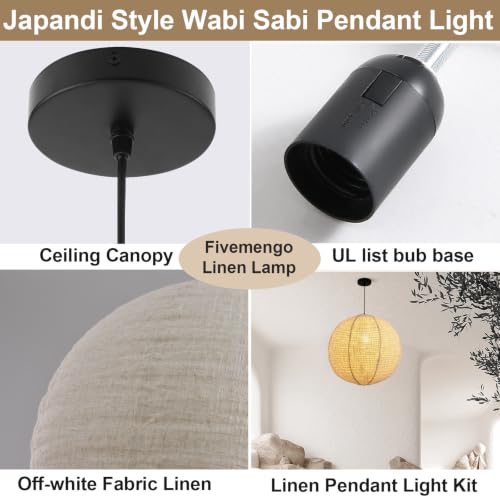 Linen Pendant Light Kit Lantern Pendant Light