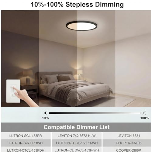 4Pack 13inch LED Flush Mount Ceiling Light (4 Count)
