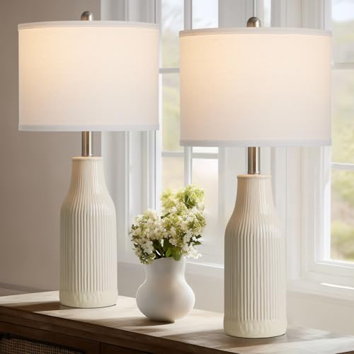 24.5" Ceramic Table Lamps Set of 2 (2 Count)