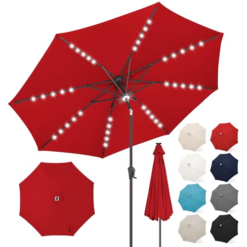 Solar Patio Umbrella with a Centre Light