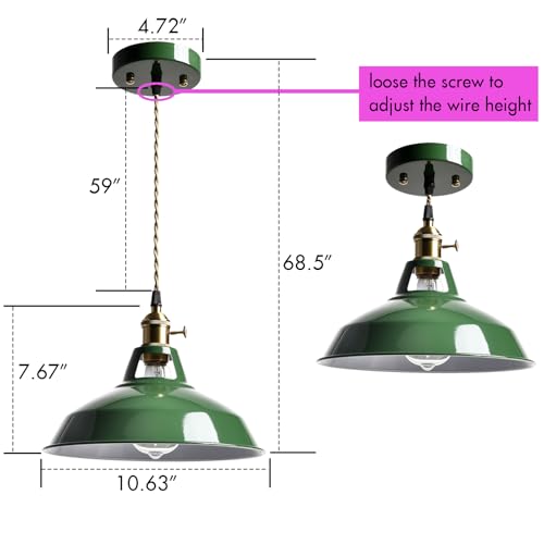 Macaron Green Pendant Lights Metal Barn Kitchen Island Pendant Light