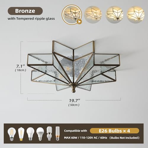 Star Vintage Bronze Ceiling Light