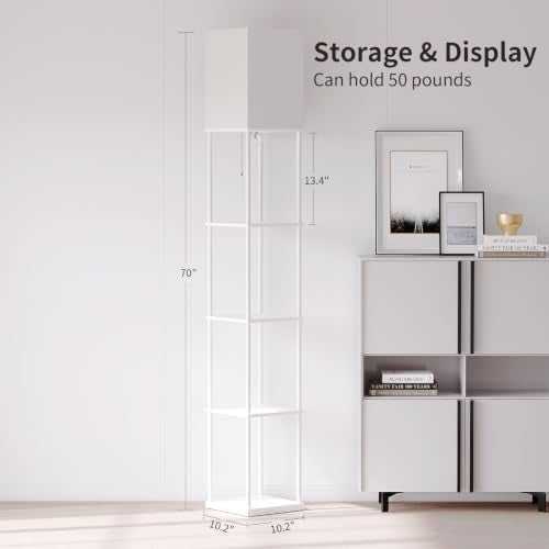 5 Tier Floor Lamp with Shelves
