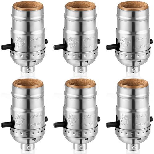 6 Pack UL Listed E26 Lamp Socket Replacement (6 Count)