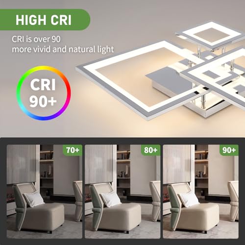 Modern Chrome Led Ceiling Light 3