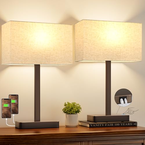 Touch Lamps for Bedroom Set of 2 (2 Count)