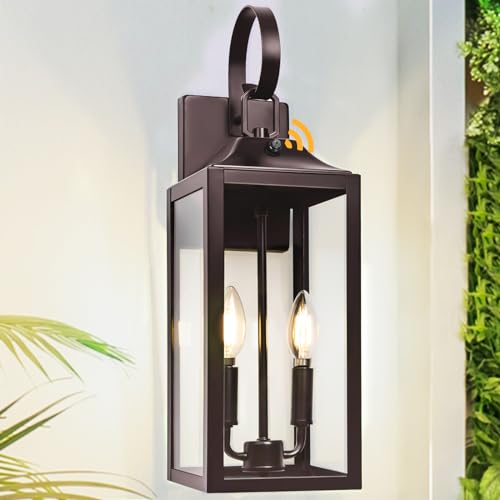 19" Oil Rubbed Bronze Dusk to Dawn Outdoor Wall Light