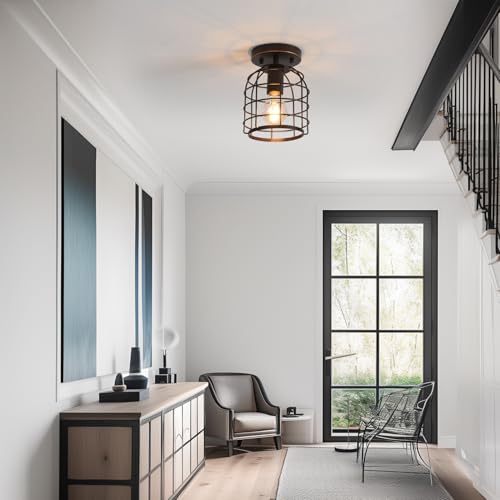 Industrial Vintage Flush Mount Ceiling Light