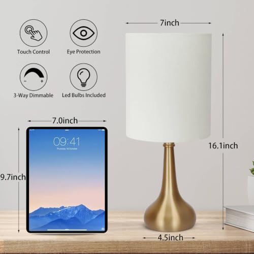 Set of 2 Bedside Touch Lamps (2 Count)