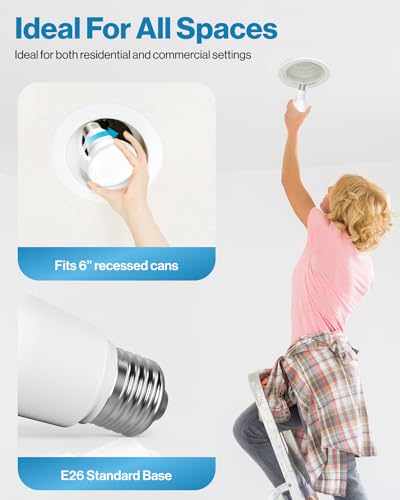Sunco 6 Pack BR40 LED Flood Light Bulb (6 Count)