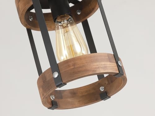 Rustic Farmhouse Wood Pendant Light Fixture One