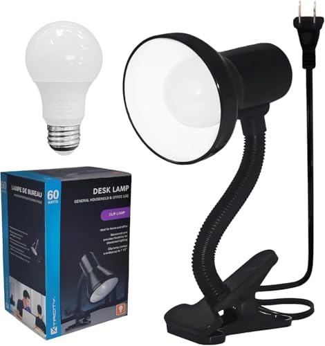 LED Clip on Desk Lamp with 360° Flexible Gooseneck