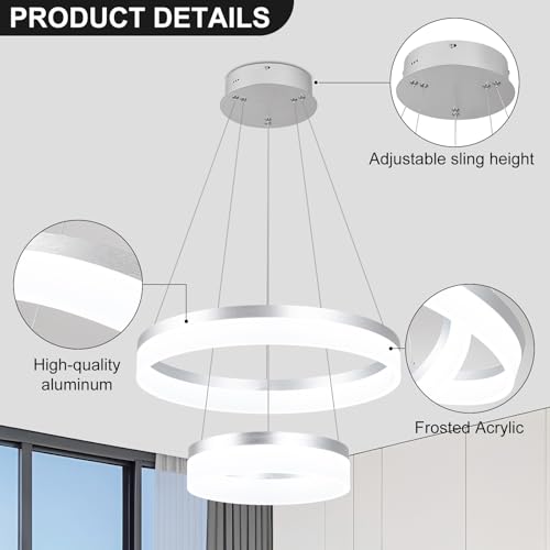 2 Ring Modern LED Chandelier