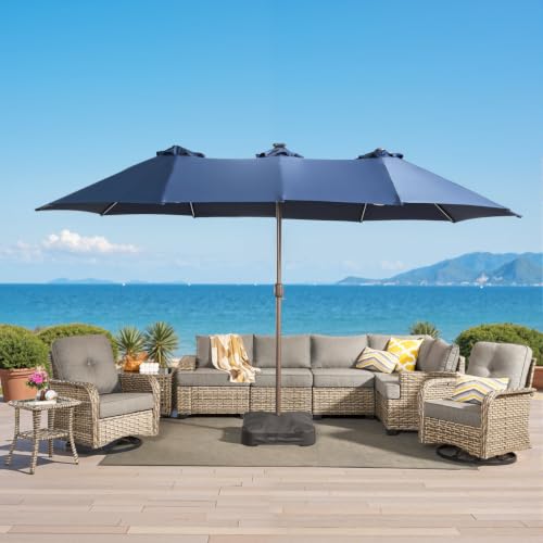 14.5 Ft x 8.5 Ft Rectangular Market Umbrella with Color
