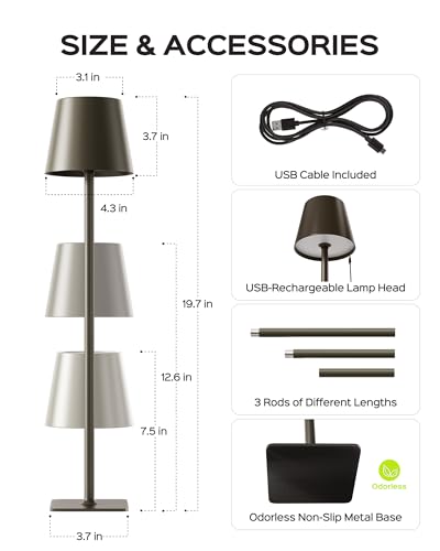 Cordless Lamp DIY Height (2 Count)