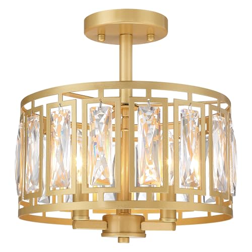 Gold Semi Flush Mount Ceiling Light