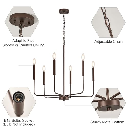 Modern Oil Rubbed Bronze Chandelier for Dining Room