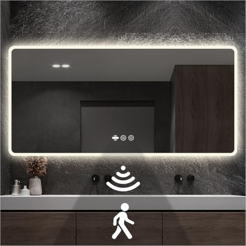 72"X36" LED Mirror for Bathroom with Motion Sensor