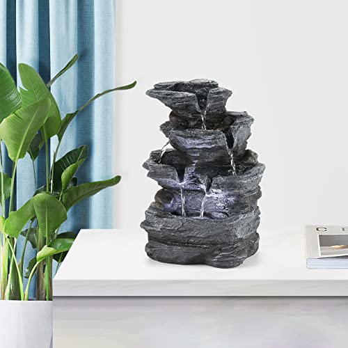 Indoor Water Fountain Tabletop Fountain Stacked Rock w
