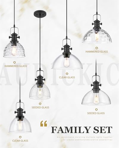 10.5" Black Pendant Light for Kitchen Island