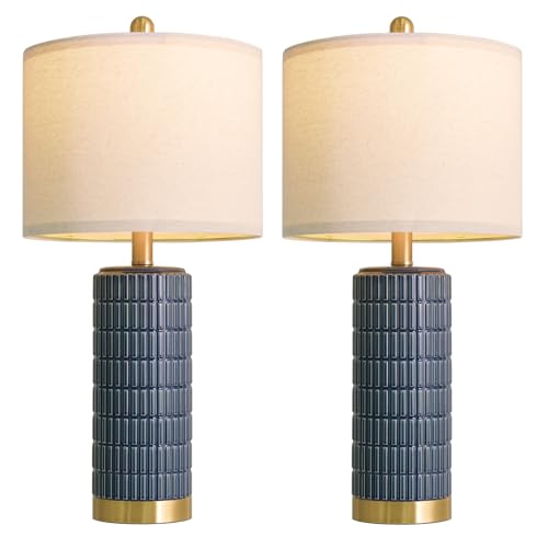 25'' Blue Table Lamps for Bedroom Living Room Set of 2 (2 Count)