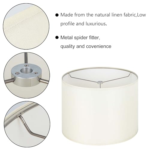 CreamWhite Set of 2 Lampshade Requires Self (2 Count)