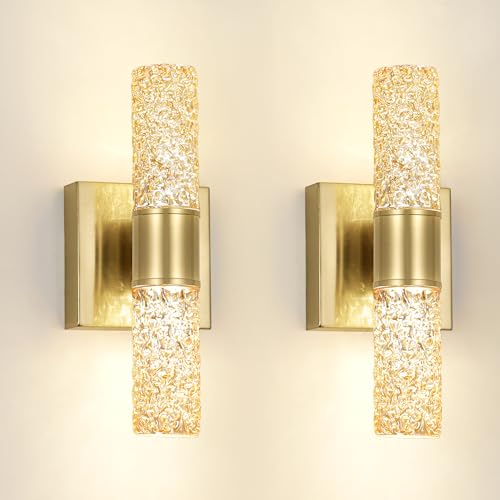 2 Pack Gold LED Wall Sconces (2 Count)