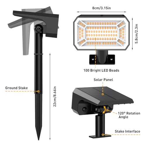 Solar Spot Lights Outdoor (8 Count)