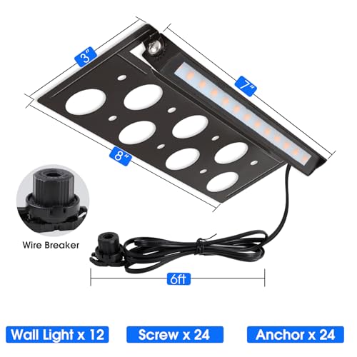 Energetic 7 Inch Retaining Wall Lights (12 Count)