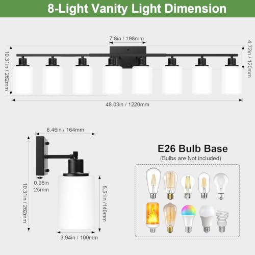 8 Light Bathroom Light Fixtures