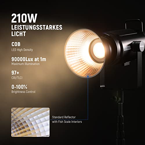 CB200B 210W LED Video Light with 2.4G